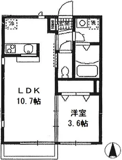 シェソワ【201号室号室】の間取り