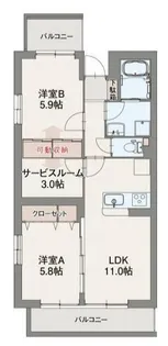 クルベルク【1階】の間取り