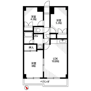 エスポワール【4階】の間取り
