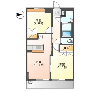 ビューテラス【2階】の間取り