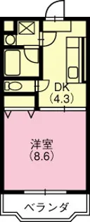 サンモールK2【101号室】の間取り