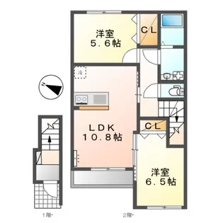 ルノンロワール【2階】の間取り