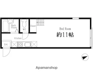 ハーミットクラブハウス西横浜【1階】の間取り
