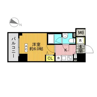 スパシエロッサ横浜吉野町【5階】の間取り