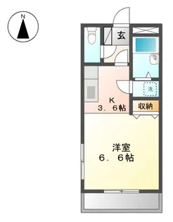 1Kの間取り画像