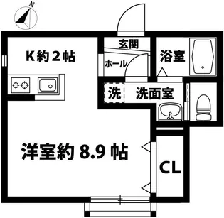 ゆうなぎ荘【102号室号室】の間取り