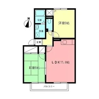 サンシャインA【2階】の間取り
