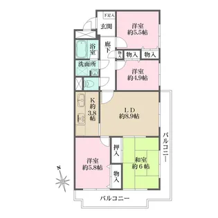 藤和シティコープ東寺尾【2階】の間取り