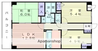 アドバンテージ・ヴィラ岡津【5階】の間取り