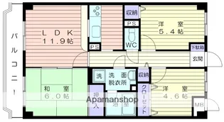 スカイベネフィット野庭【3階】の間取り
