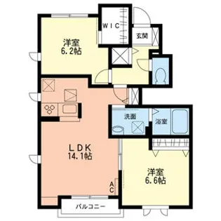 レジダンスB【1階】の間取り