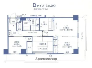 オーバーヒルズ参番館【5階】の間取り
