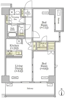 プレサーブ大倉山【6階】の間取り