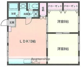 仲居ハイツⅢ【1階】の間取り