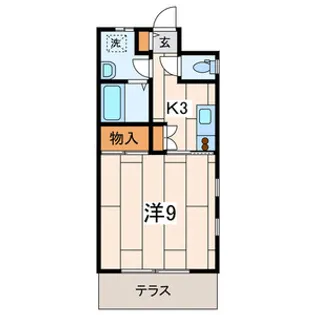 ベル・シャトー【1階】の間取り