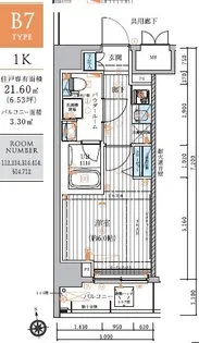 メインステージ元住吉【4階】の間取り