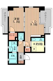 クラージュKAMAKURAYA【5階】の間取り