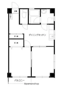 コスモコーポ幸ヶ谷【1階】の間取り