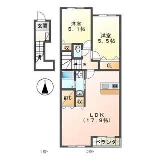 グローリア湘南【2階】の間取り