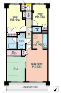 藤和ライブタウン横浜神大寺B棟【3階】の間取り