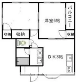 ライズ厚木【2階】の間取り