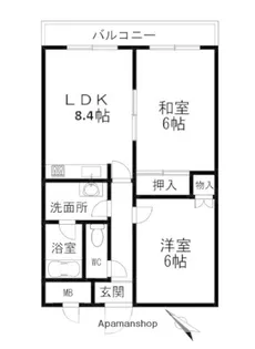 ソレイル梶ヶ谷【4階】の間取り