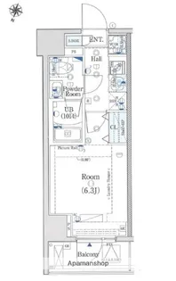 エストゥルース横濱吉野町【10階】の間取り