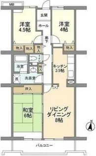 コーポレート中央林間1号棟【6階】の間取り