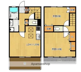 神奈川県横浜市都筑区早渕3丁目【テラスハウス】の間取り
