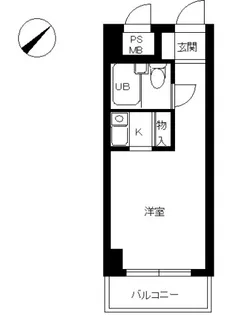 スカイコート横浜日ノ出町【404号室号室】の間取り