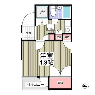 コパーズアプト宮前平【1階】の間取り