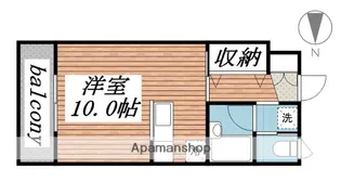 プレサージュ【205号室】の間取り