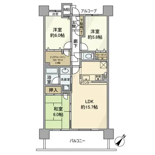 ベイステージ横浜432【9階】の間取り