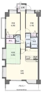 フィエルテ片倉ガーデン【2階】の間取り