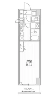 ALTERNA横濱阪東橋【9階】の間取り