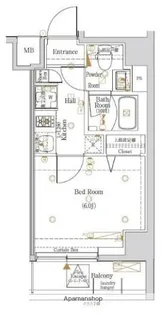 神奈川県川崎市中原区新丸子東2丁目【マンション】の間取り
