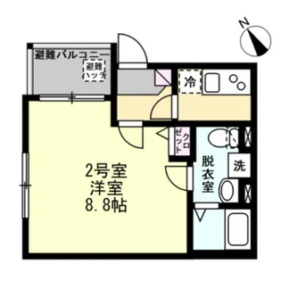 ベイルーム横須賀衣笠【1階】の間取り