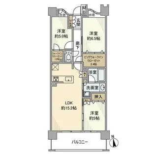 クレストプライムレジデンスアベニュー参番街【2階】の間取り