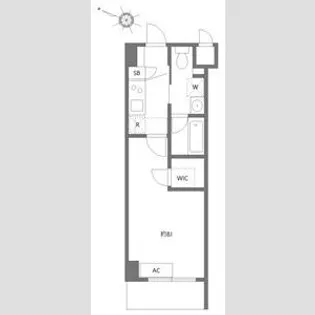 アジールコート池上【1階】の間取り
