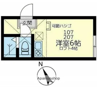 ユナイト幸シェリーメイ【1階】の間取り