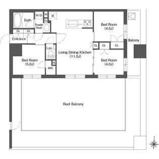 エスタート横濱高島町【11階】の間取り