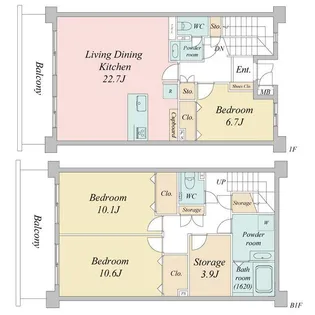 HF馬込レジデンス【1階】の間取り