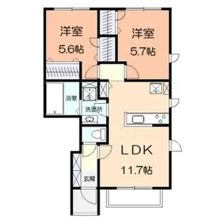 ラ・メゾン【1階】の間取り