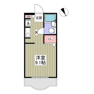 シャンロック門沢橋【1階】の間取り