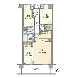 プレミスト横濱反町【3階】の間取り