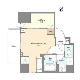 グランカーサ横濱石川町【3階】の間取り