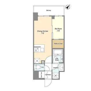 グランカーサ横濱石川町【6階】の間取り