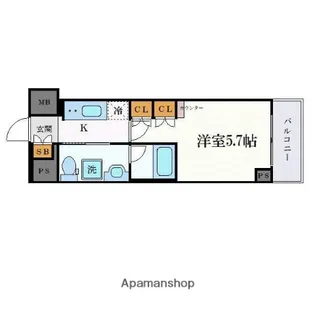 クレヴィスタ横浜関内【6階】の間取り