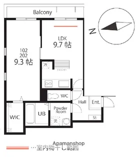 ハーミットクラブハウス西谷横浜【2階】の間取り