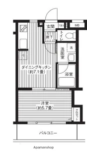 フェリーチェ登戸【2階】の間取り
